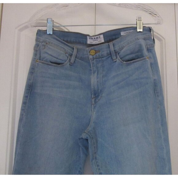 Frame Le High Flare Light Wash Blue Jeans W30, Inseam 34 - Picture 10 of 12